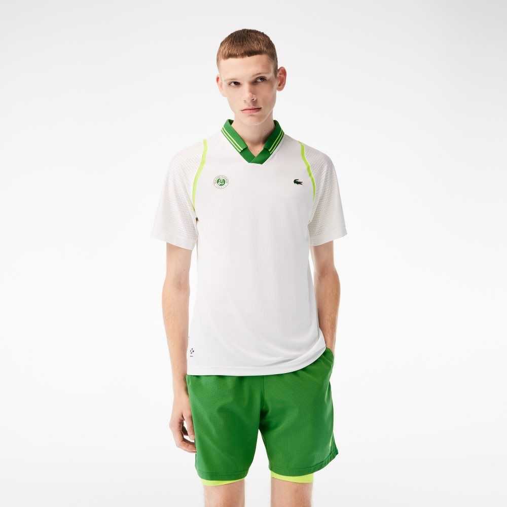 Lacoste SPORT x Daniil Medvedev Roland Garros Edition Team Leader Vita Gröna | ZUBMG-0541