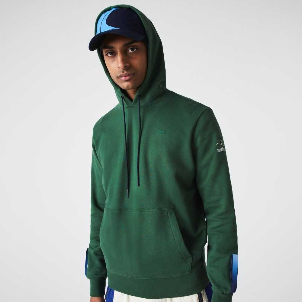 Lacoste SPORT x Theo Curin Organic Bomull Hoodie Gröna Marinblå Blå | OBJLE-1896