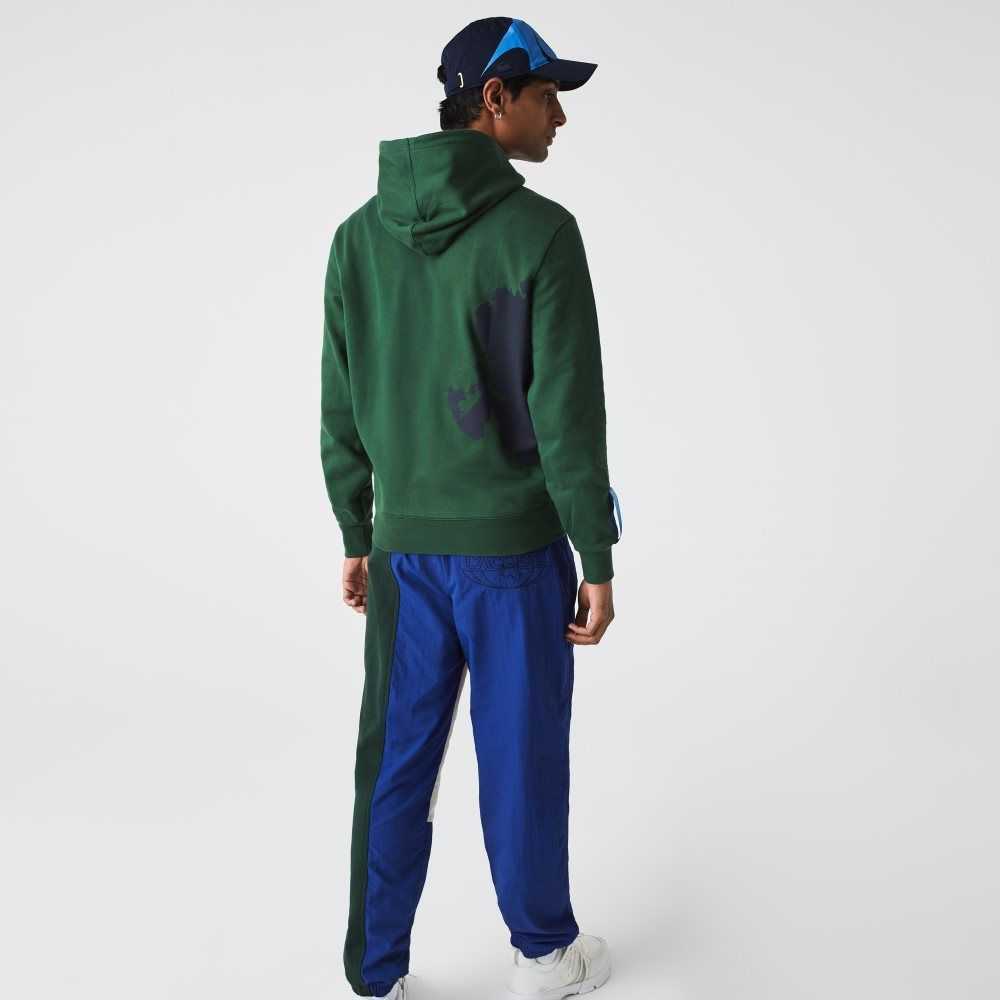 Lacoste SPORT x Theo Curin Organic Bomull Hoodie Gröna Marinblå Blå | OBJLE-1896