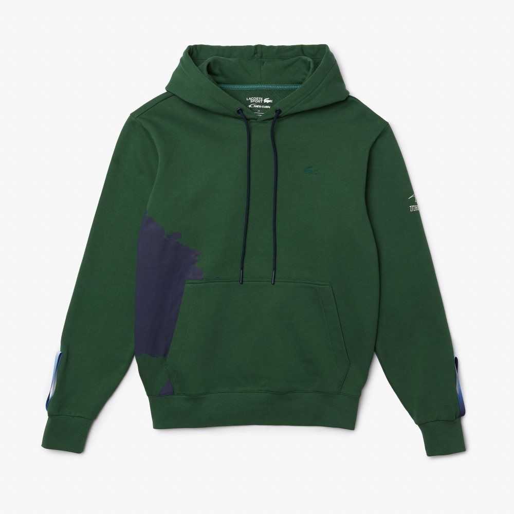 Lacoste SPORT x Theo Curin Organic Bomull Hoodie Gröna Marinblå Blå | OBJLE-1896