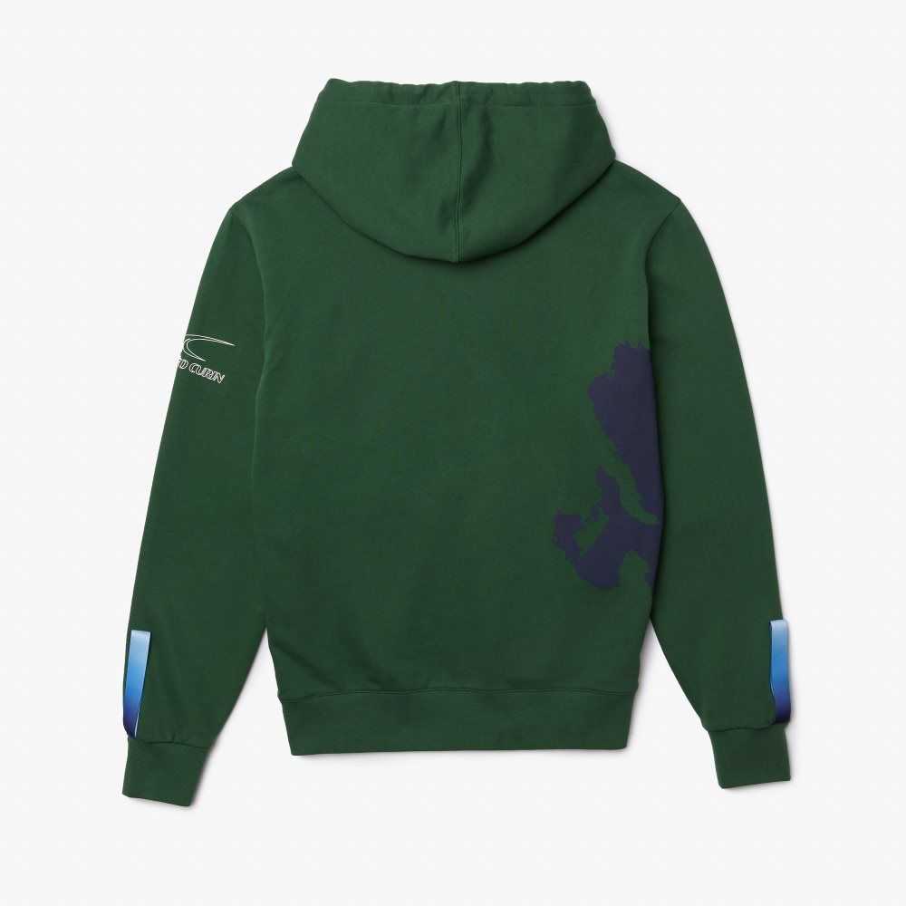 Lacoste SPORT x Theo Curin Organic Bomull Hoodie Gröna Marinblå Blå | OBJLE-1896