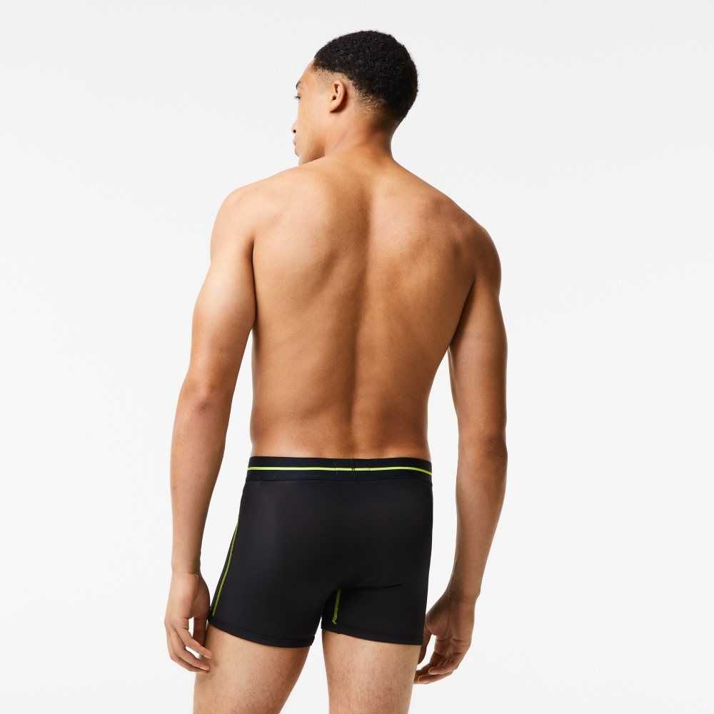 Lacoste Seamless Jersey Trunk Svarta Gula | QVGHY-4317