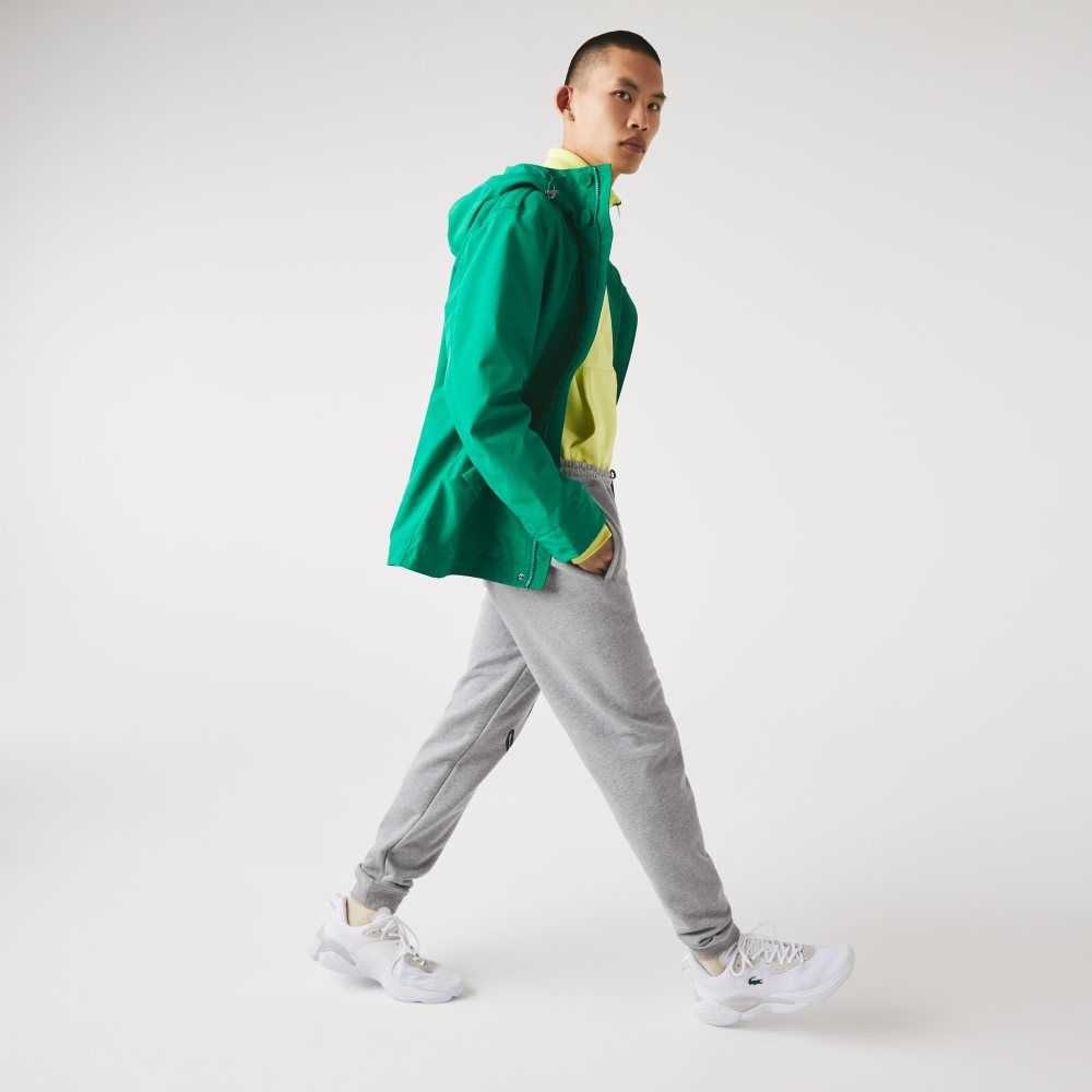 Lacoste Signature And Crocodile Print Bomull Fleece Jogging Grå | XAIBN-4180