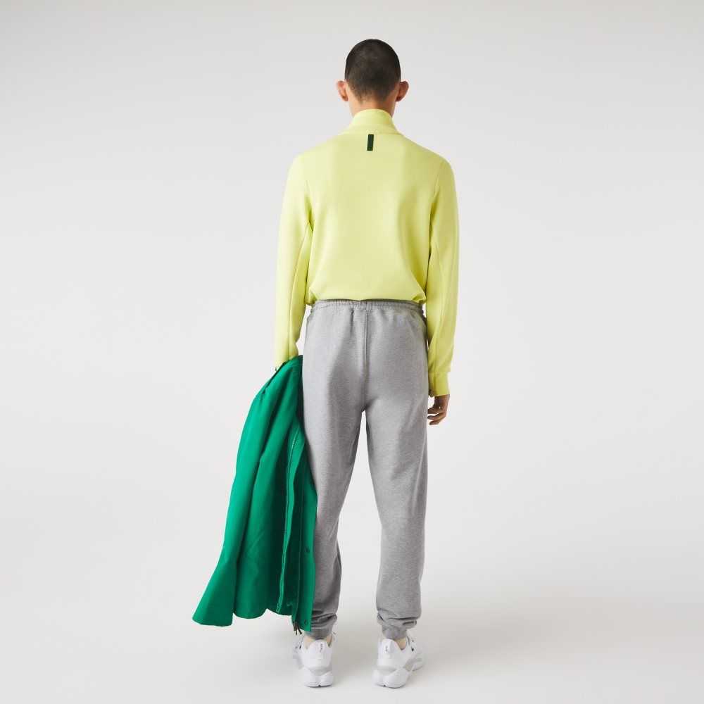 Lacoste Signature And Crocodile Print Bomull Fleece Jogging Grå | XAIBN-4180