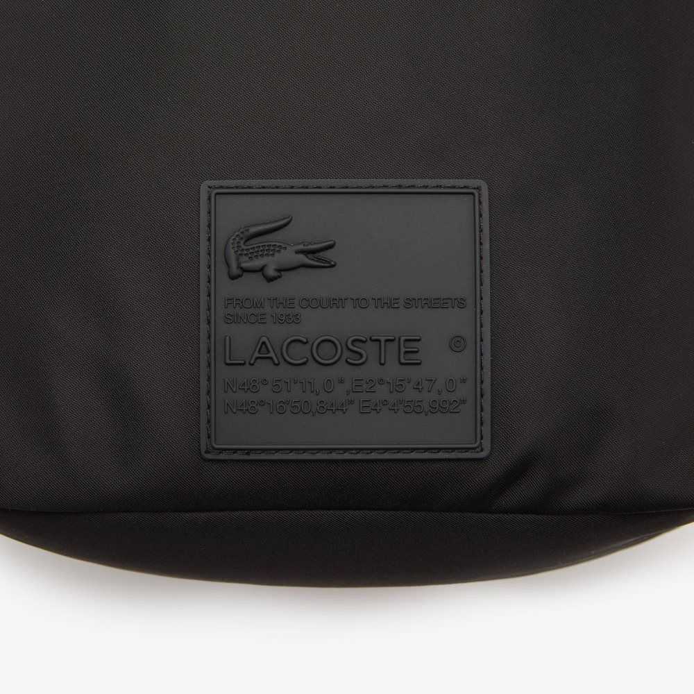 Lacoste Signature Patch Bucket Svarta | GCUID-0562