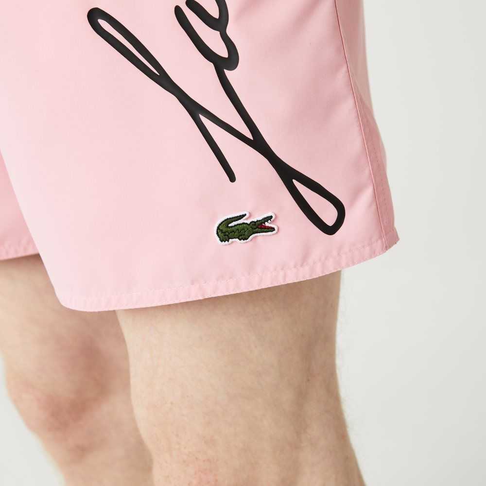 Lacoste Signature Print Light Rosa | UORWB-8173