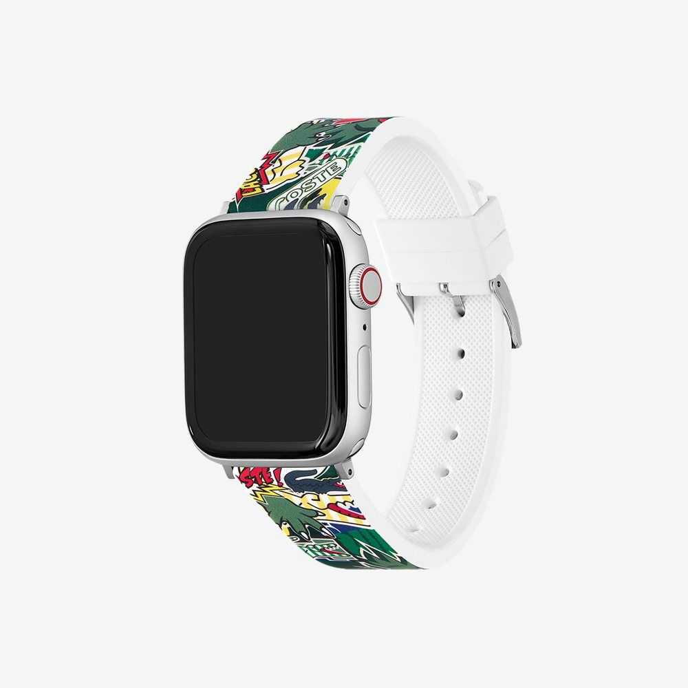 Lacoste Silikon Comic Print Apple Rem Gröna | ZHXRQ-1045