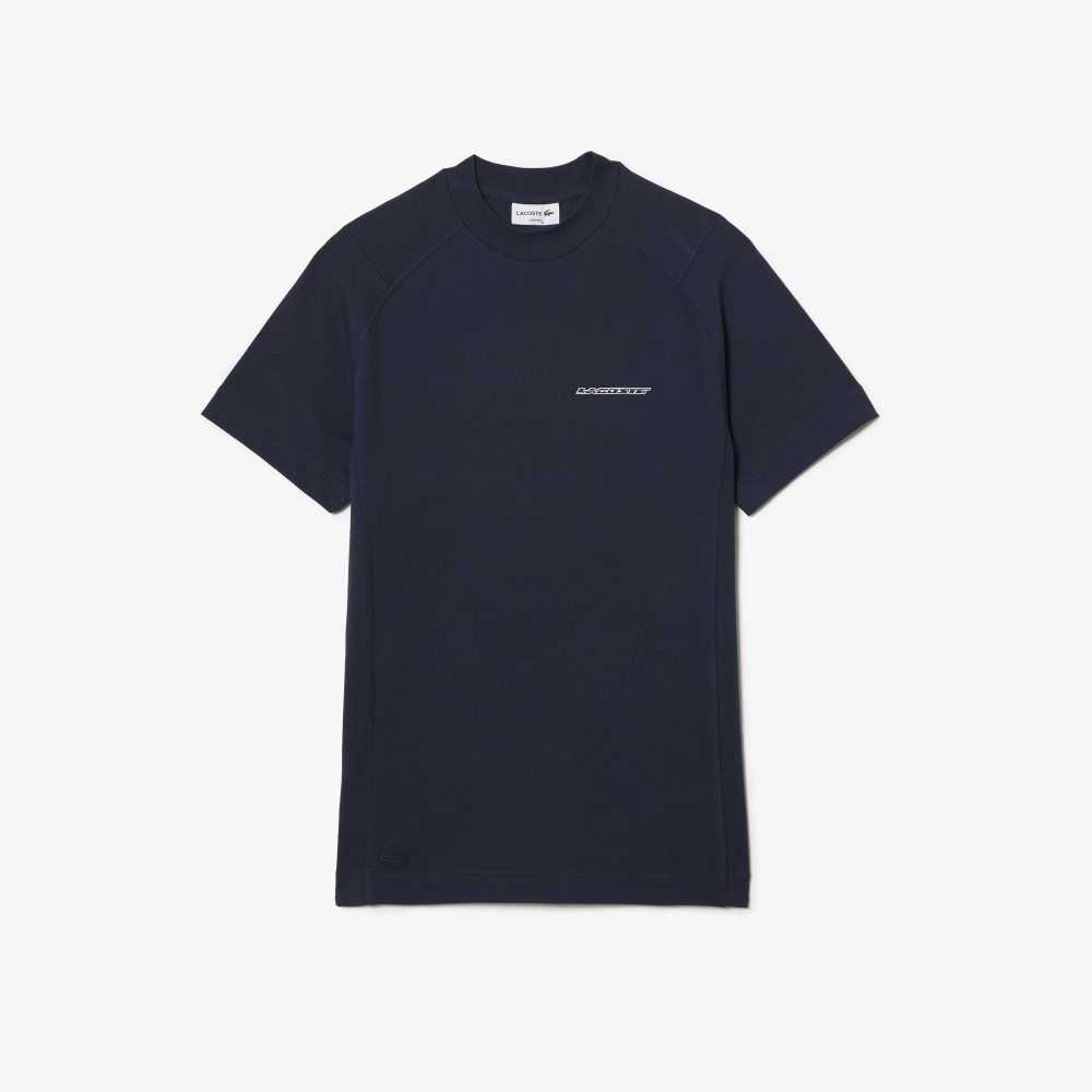 Lacoste Slim Fit Organic Bomull Pique Blå | DCOUI-0874