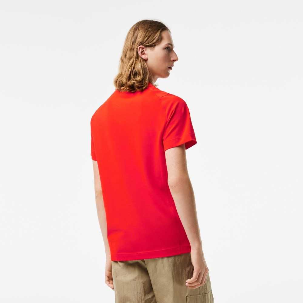 Lacoste Slim Fit Organic Bomull Pique Röda | WZFSH-6810