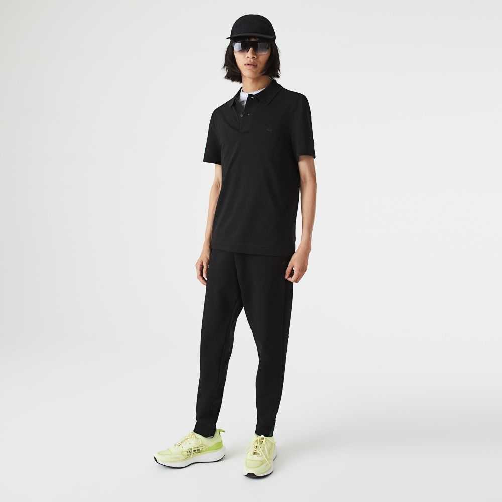 Lacoste Slim Fit Organic Stretch Bomull Pique Svarta | XFRID-8160