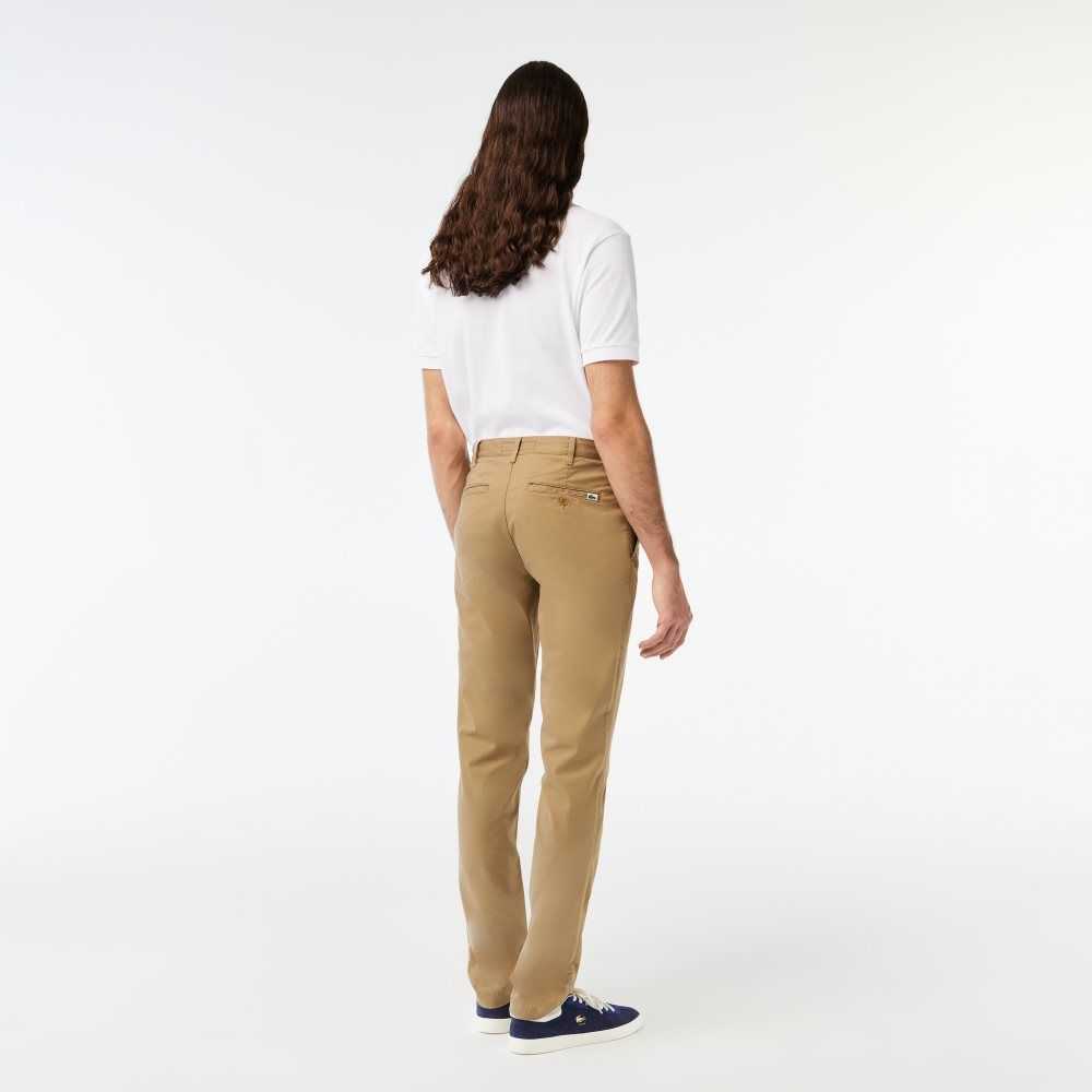 Lacoste Slim Fit Stretch Bomull Beige | GEXOK-6403