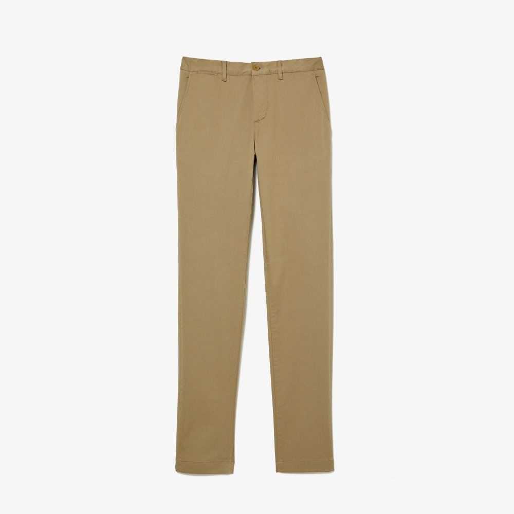 Lacoste Slim Fit Stretch Bomull Beige | GEXOK-6403