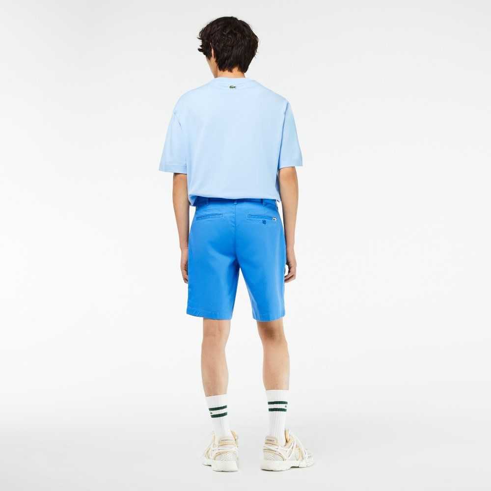 Lacoste Slim Fit Stretch Bomull Bermuda Blå | AGTZP-3021