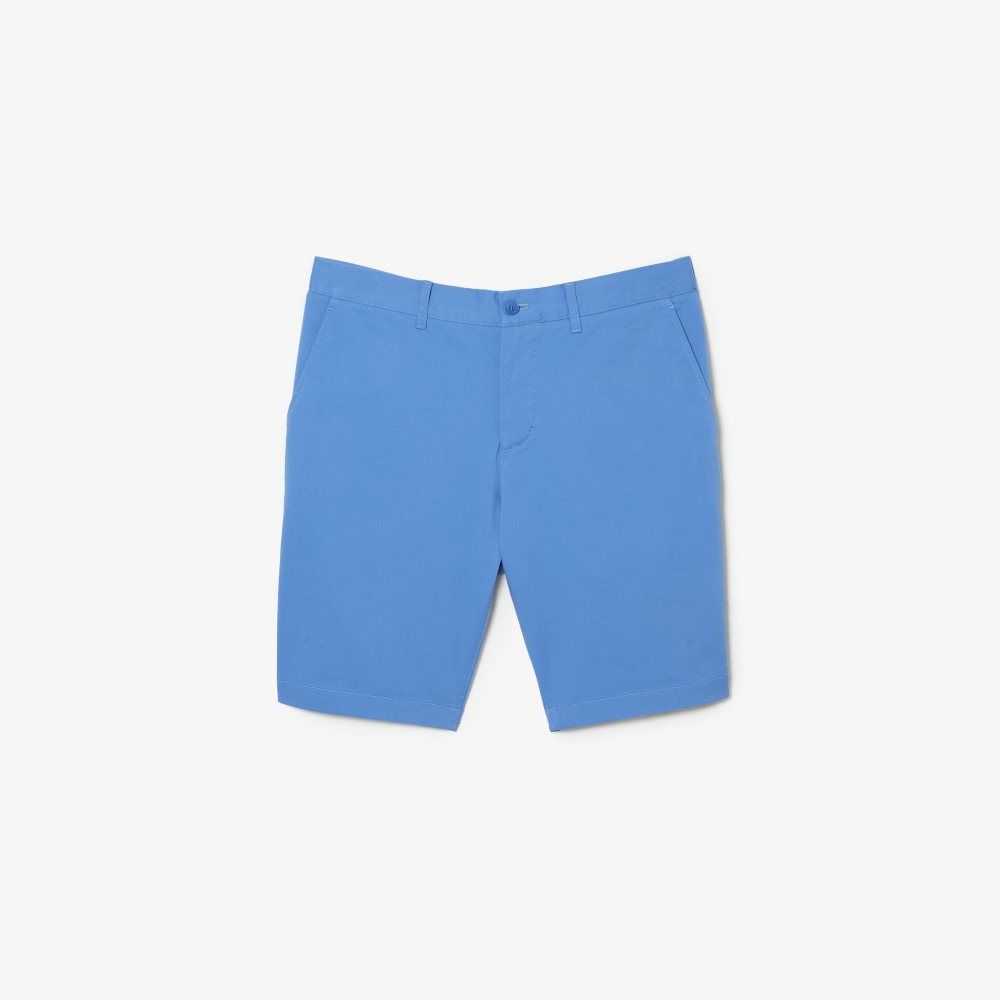 Lacoste Slim Fit Stretch Bomull Bermuda Blå | AGTZP-3021