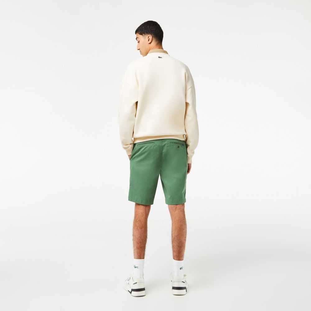 Lacoste Slim Fit Stretch Bomull Bermuda Khaki Gröna | BPWZO-3418