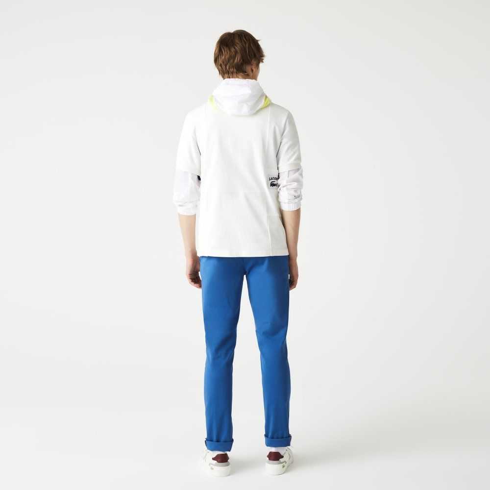 Lacoste Slim Fit Stretch Bomull Blå | LBWYU-3416