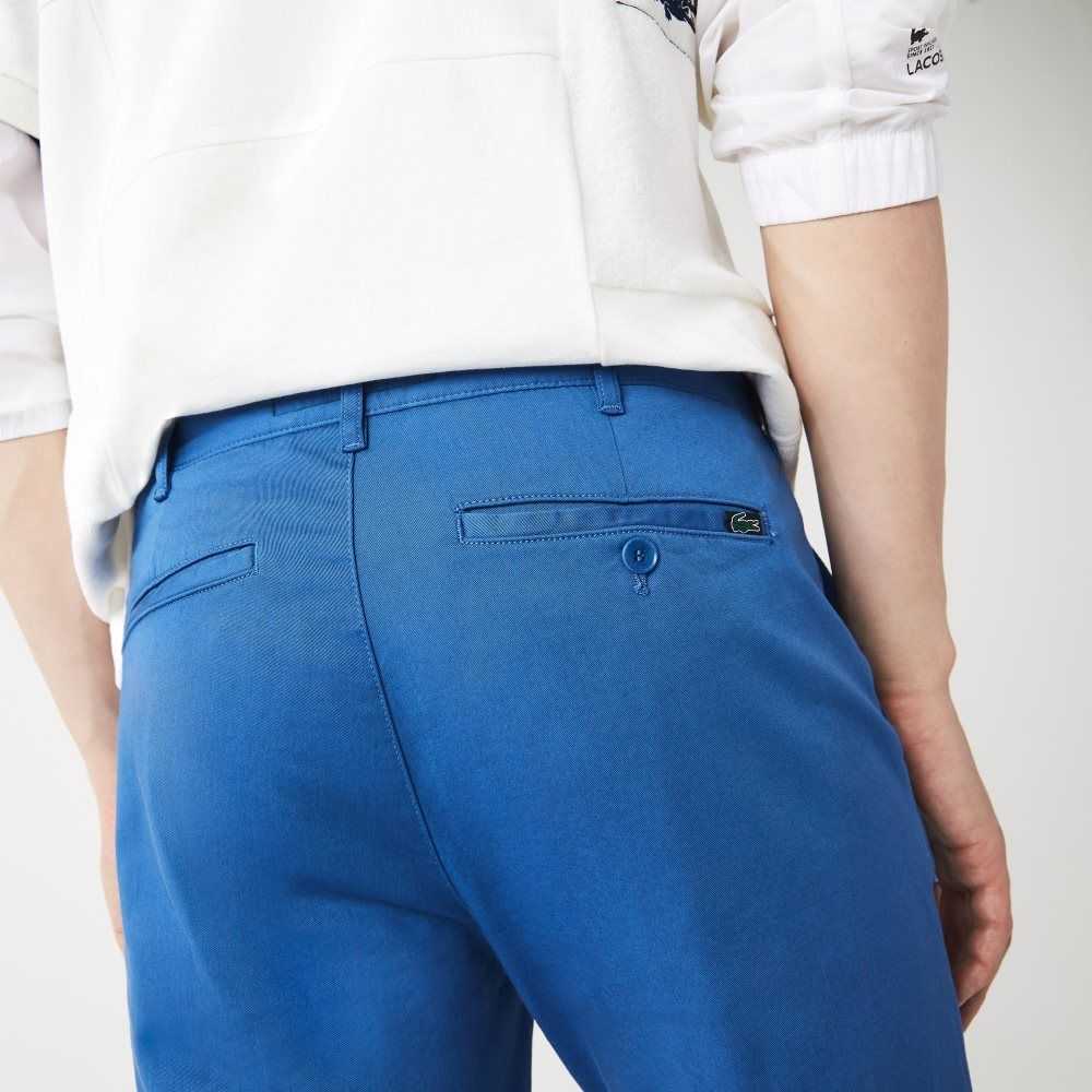 Lacoste Slim Fit Stretch Bomull Blå | LBWYU-3416