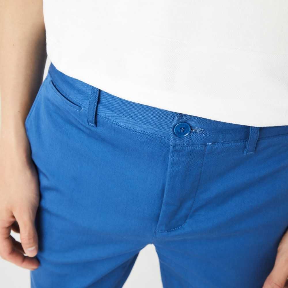 Lacoste Slim Fit Stretch Bomull Blå | LBWYU-3416