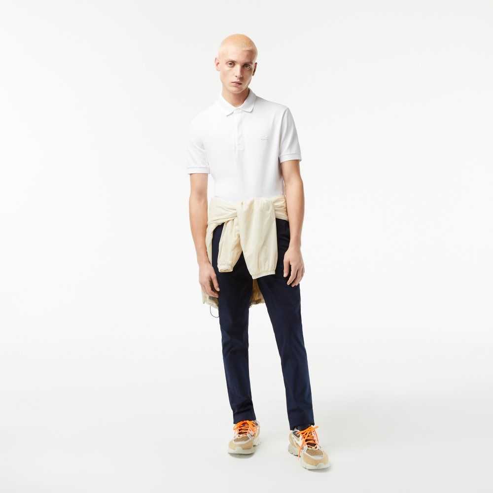 Lacoste Slim Fit Stretch Bomull Chinos Marinblå Blå | PYWOJ-2431