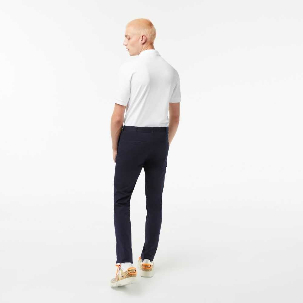 Lacoste Slim Fit Stretch Bomull Chinos Marinblå Blå | PYWOJ-2431