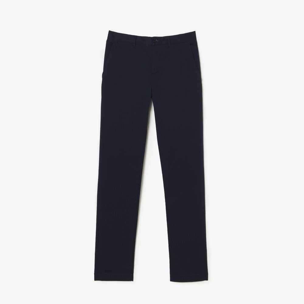 Lacoste Slim Fit Stretch Bomull Chinos Marinblå Blå | PYWOJ-2431