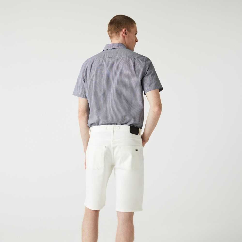 Lacoste Slim Fit Stretch Bomull Denim Bermuda Vita | DKMVH-6842