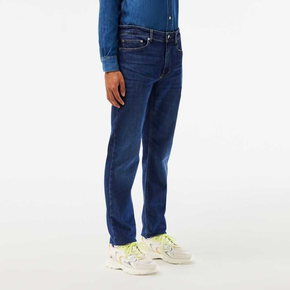 Lacoste Slim Fit Stretch Bomull Denim Blå | JZSDU-4013