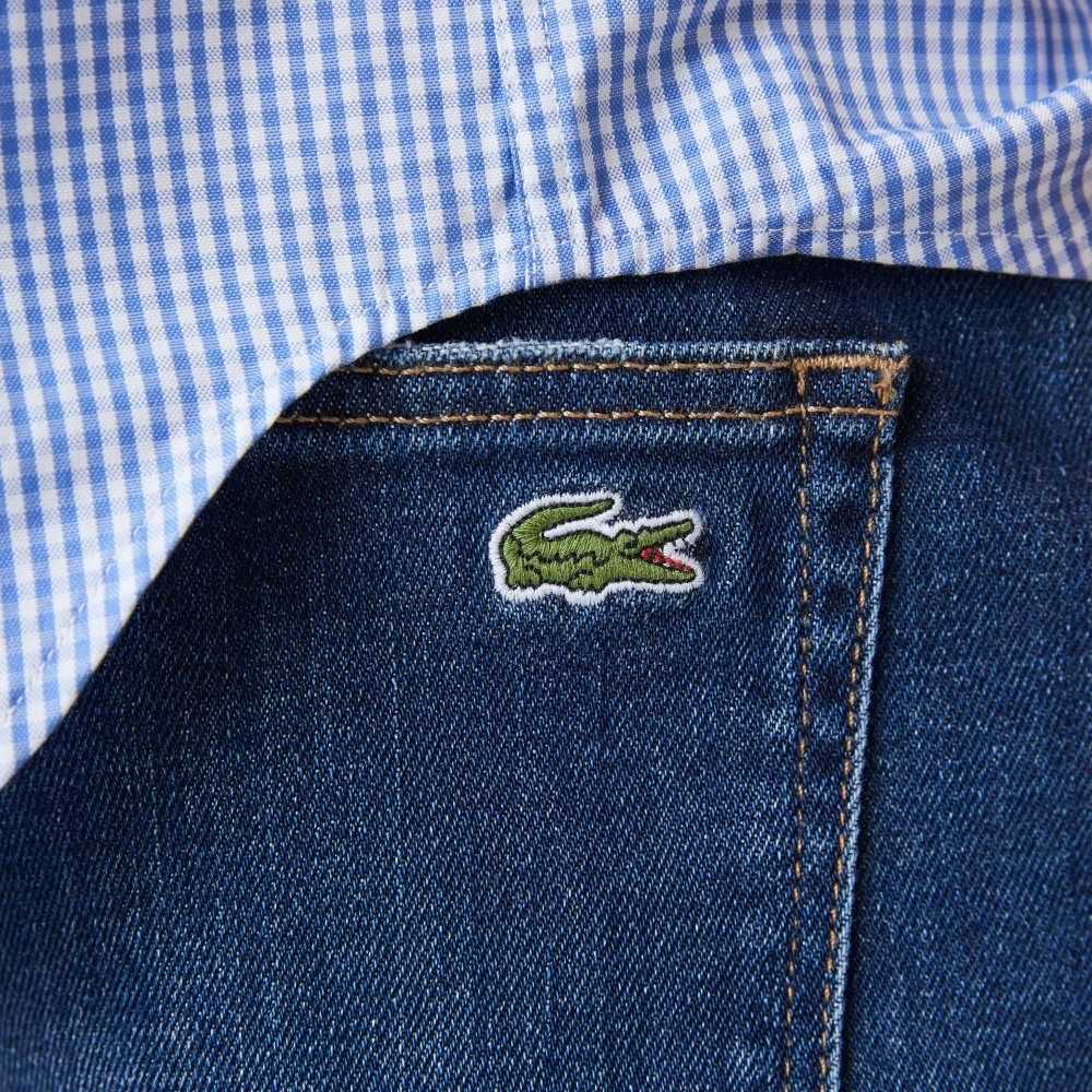 Lacoste Slim Fit Stretch Bomull Denim Blå | JZSDU-4013