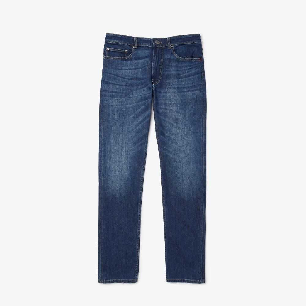 Lacoste Slim Fit Stretch Bomull Denim Blå | JZSDU-4013