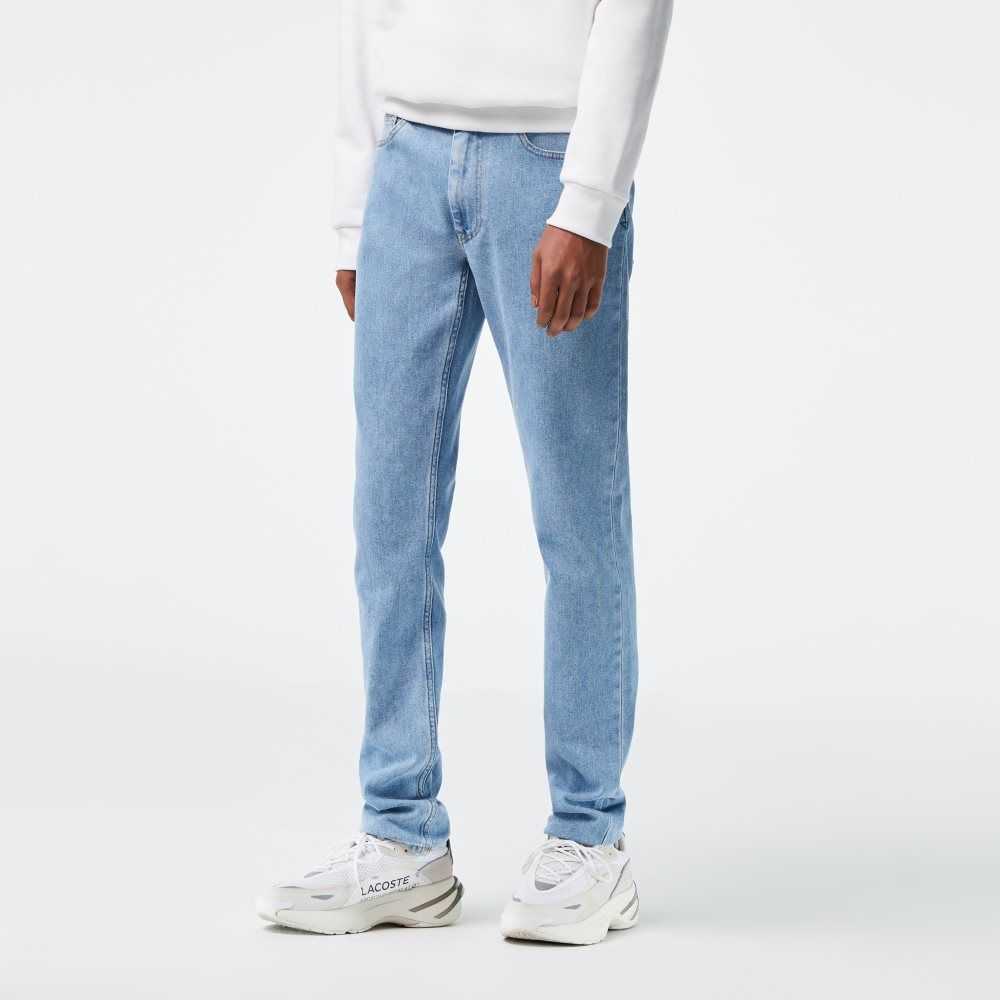 Lacoste Slim Fit Stretch Bomull Denim Blå | XUWYT-5810