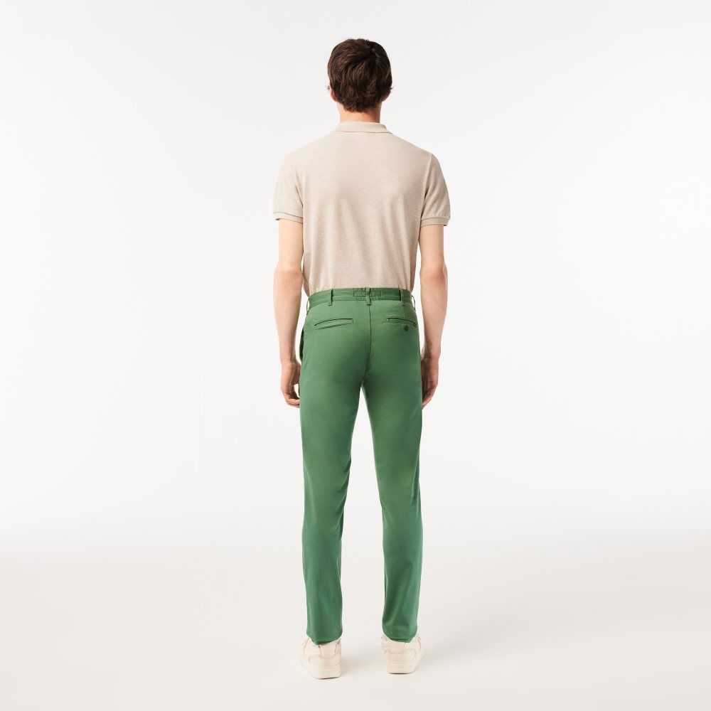 Lacoste Slim Fit Stretch Bomull Khaki Gröna | ATNMB-0941