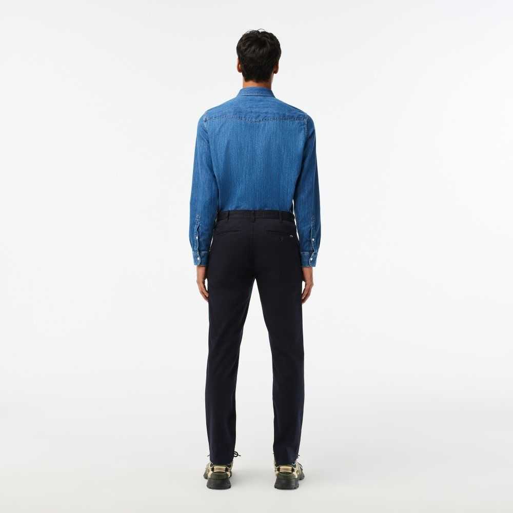 Lacoste Slim Fit Stretch Bomull Marinblå Blå | OAYLJ-3762