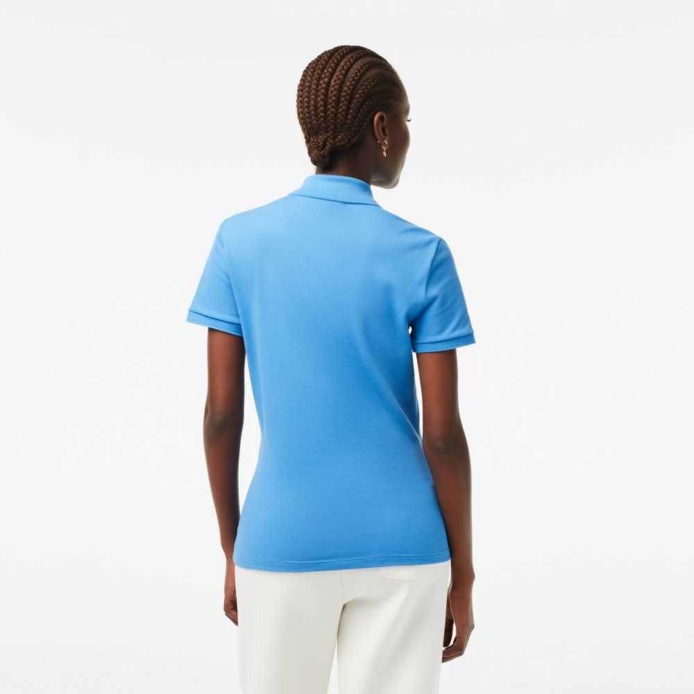 Lacoste Slim Fit Stretch Bomull Pique Blå | LZAMX-1250