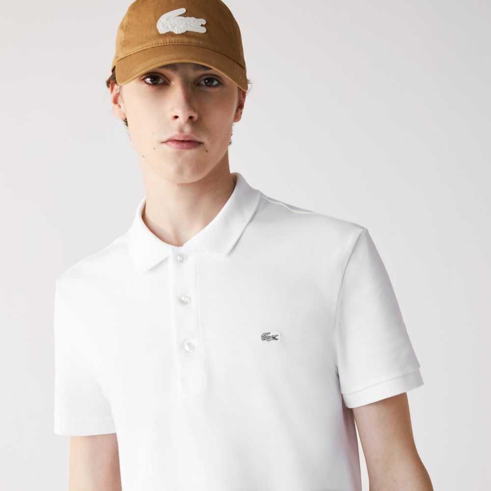 Lacoste Slim Fit Stretch Bomull Pique Grey Crocodile Vita | GWFMU-1297