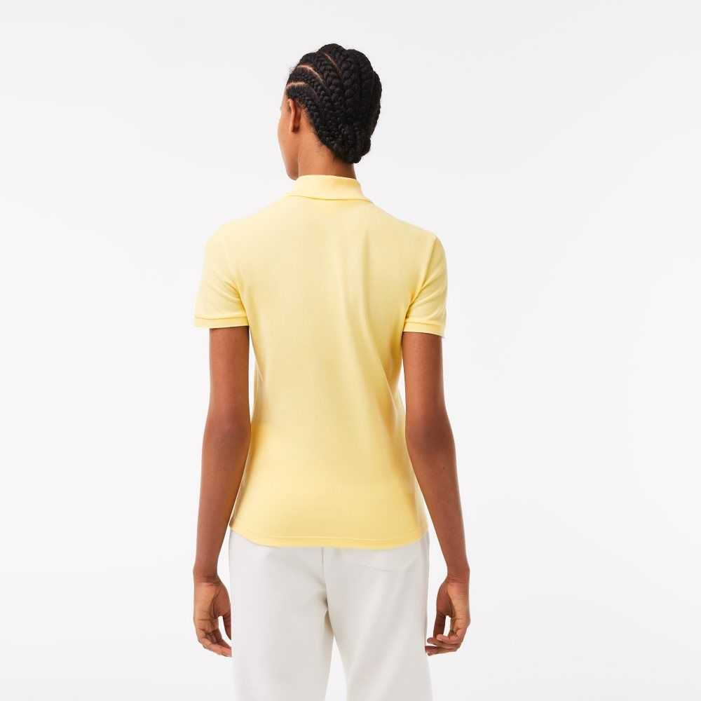 Lacoste Slim Fit Stretch Bomull Pique Gula | SFTKM-3852