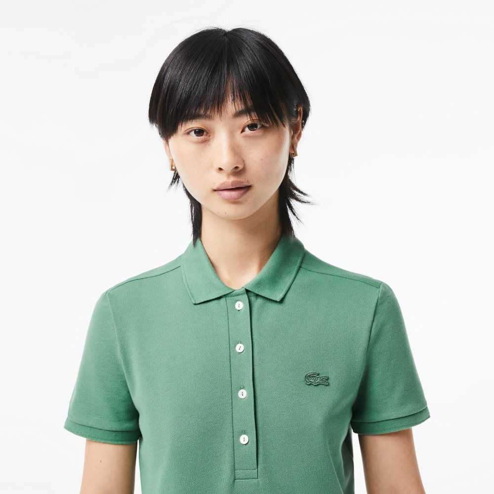 Lacoste Slim Fit Stretch Bomull Pique Khaki Gröna | HSRYK-3514