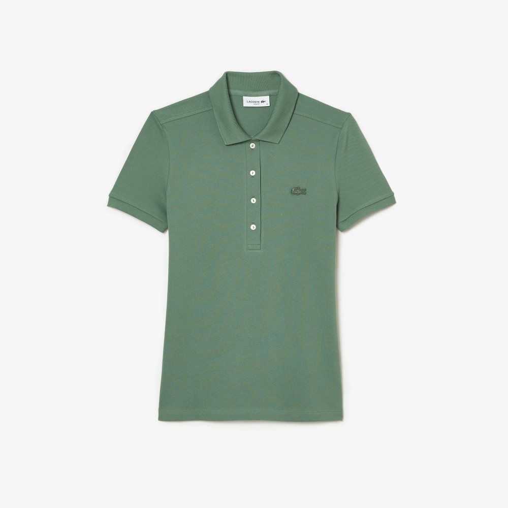 Lacoste Slim Fit Stretch Bomull Pique Khaki Gröna | HSRYK-3514