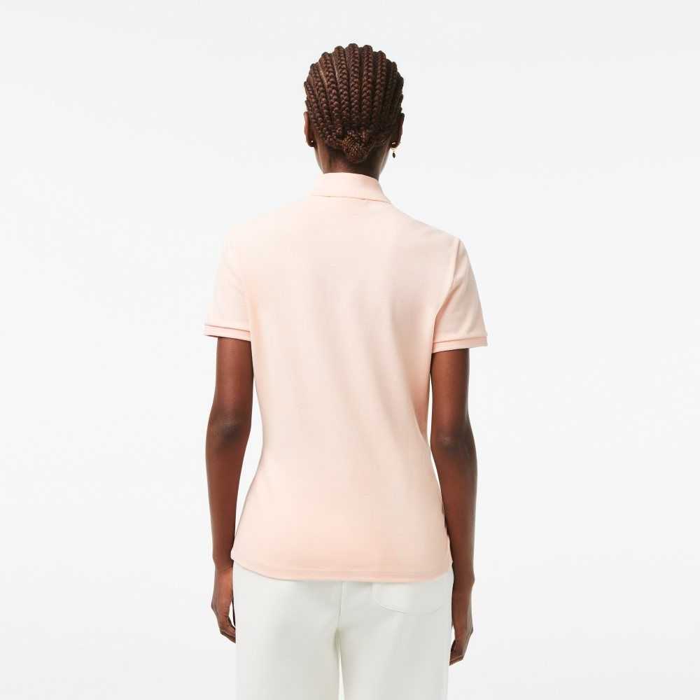 Lacoste Slim Fit Stretch Bomull Pique Ljusrosa | UYIGT-6825