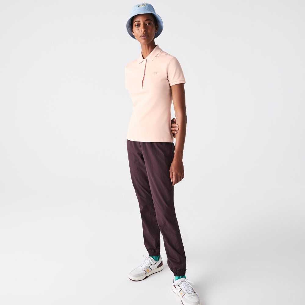 Lacoste Slim Fit Stretch Bomull Pique Ljusrosa | UYIGT-6825