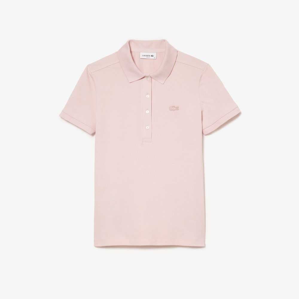 Lacoste Slim Fit Stretch Bomull Pique Ljusrosa | UYIGT-6825