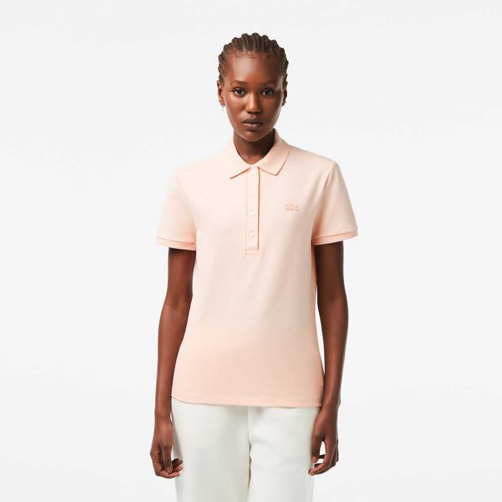 Lacoste Slim Fit Stretch Bomull Pique Ljusrosa | UYIGT-6825