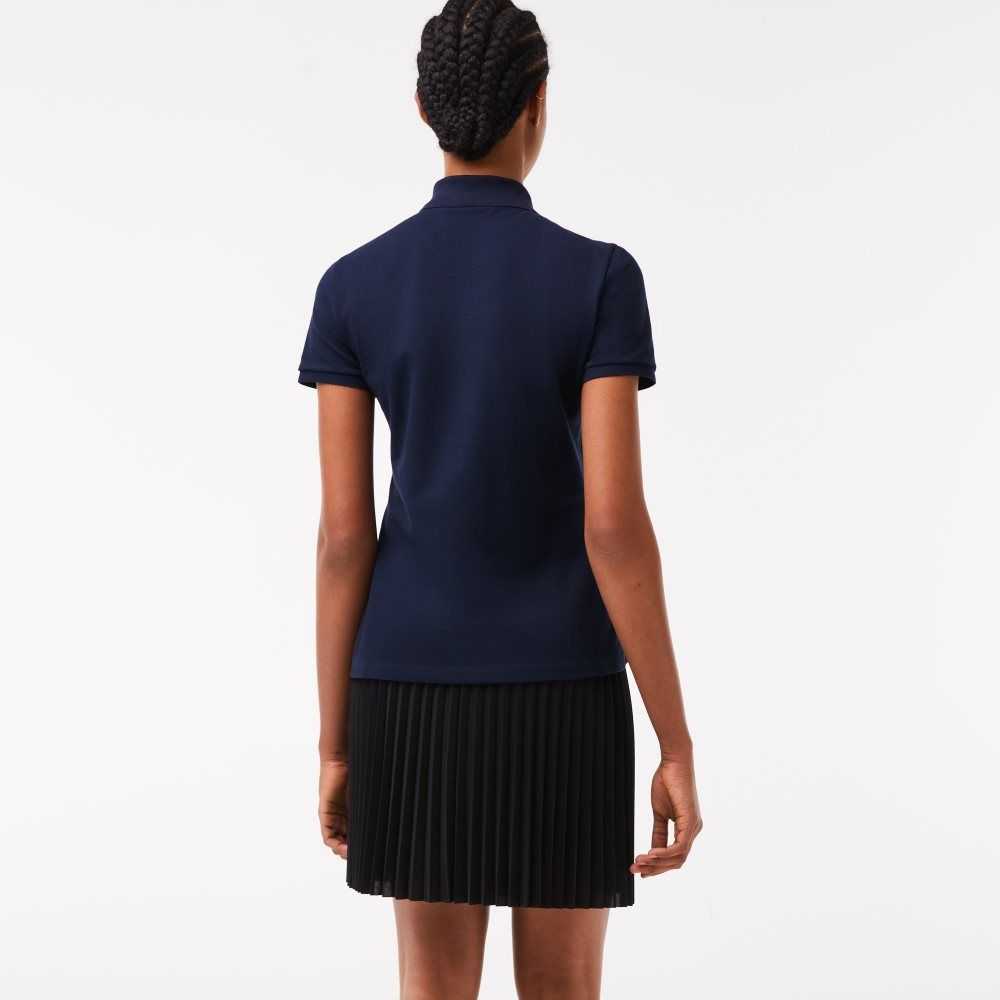 Lacoste Slim Fit Stretch Bomull Pique Marinblå Blå | UPRHB-1659