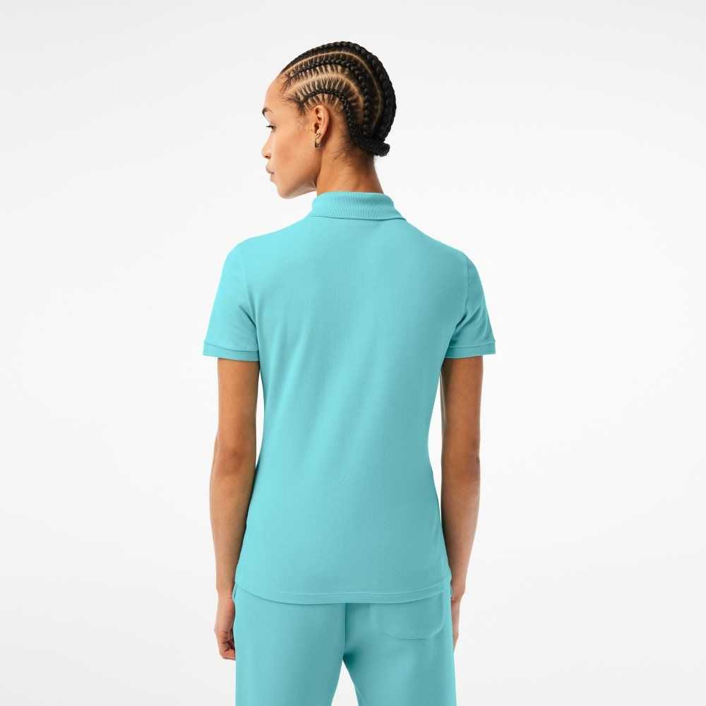 Lacoste Slim Fit Stretch Bomull Pique Mintgröna | TJFGL-0843