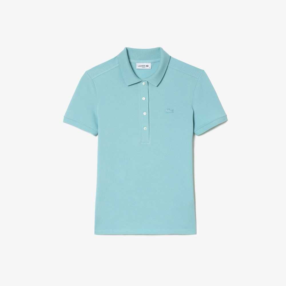 Lacoste Slim Fit Stretch Bomull Pique Mintgröna | TJFGL-0843