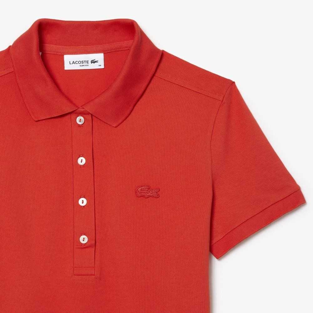 Lacoste Slim Fit Stretch Bomull Pique Orange | ALXKH-9031