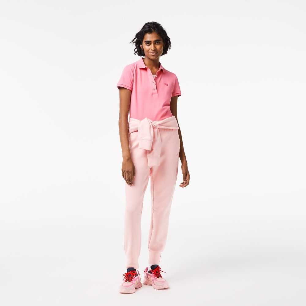 Lacoste Slim Fit Stretch Bomull Pique Rosa | KHMDB-9218