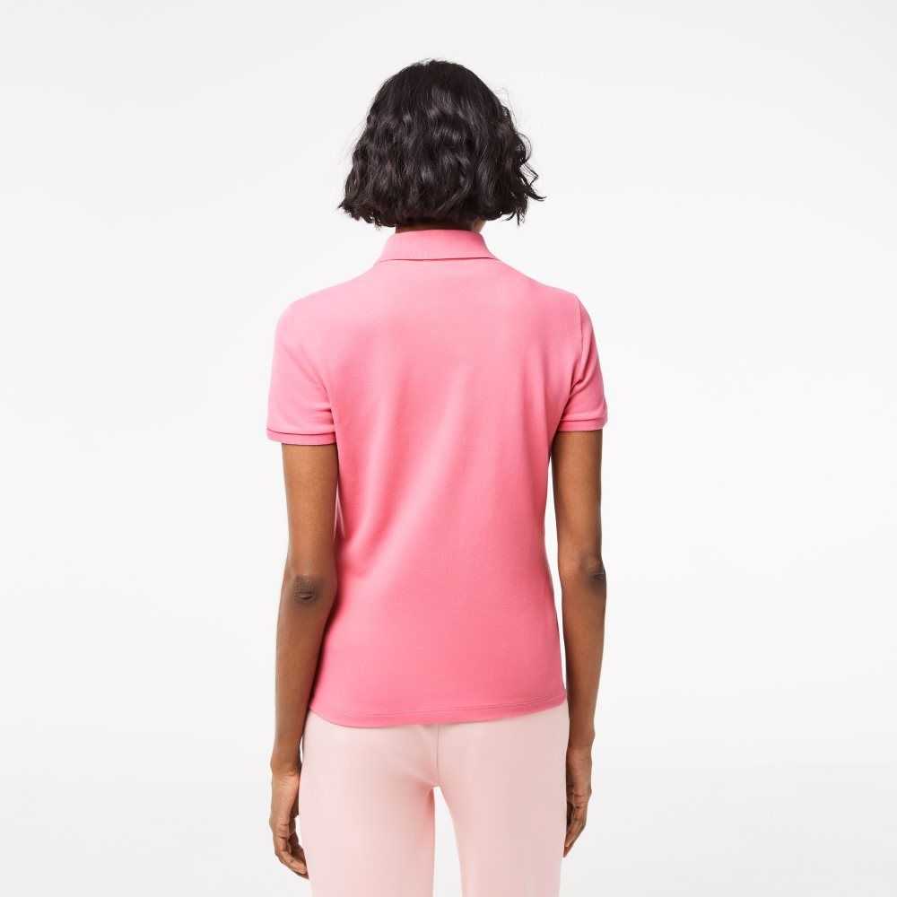 Lacoste Slim Fit Stretch Bomull Pique Rosa | KHMDB-9218