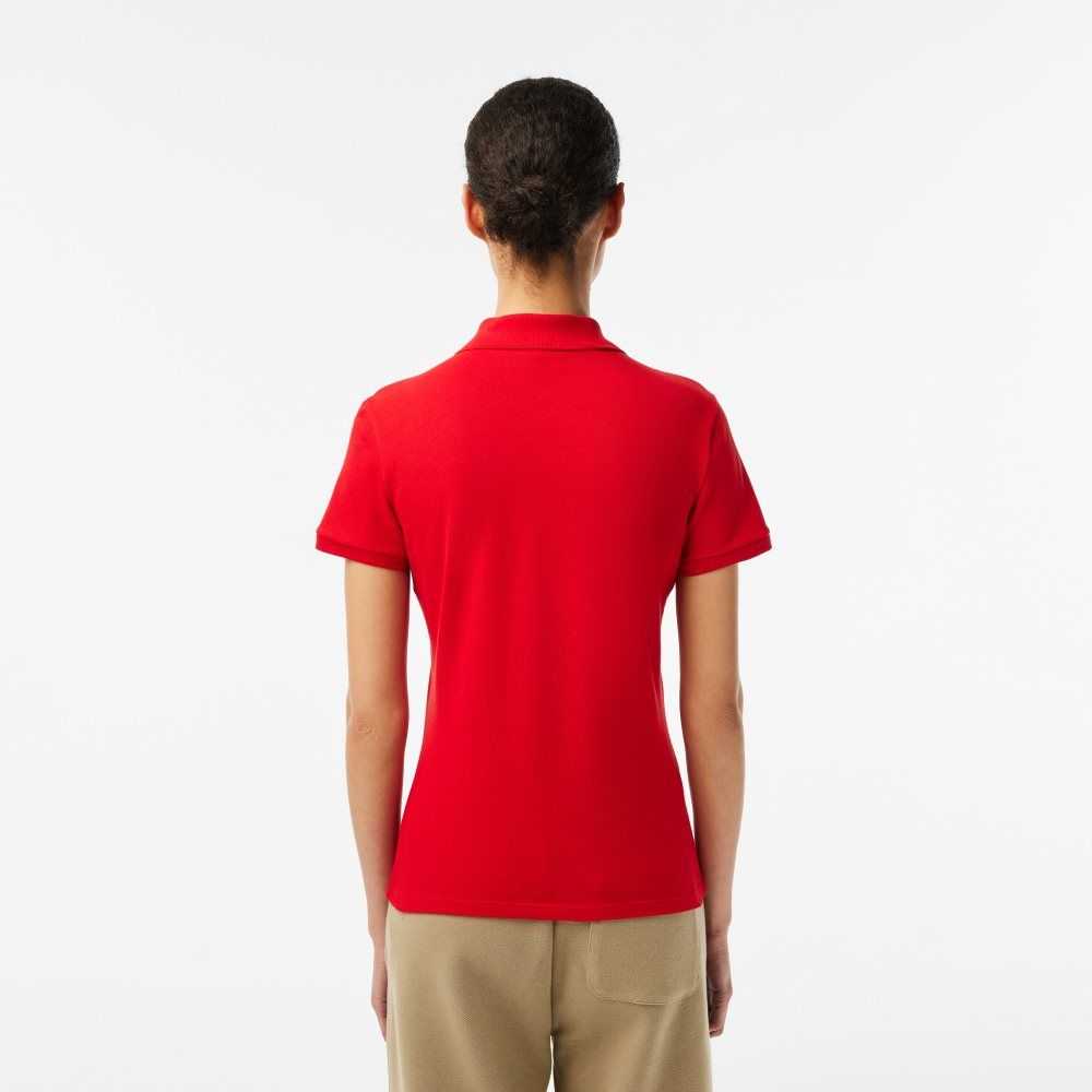 Lacoste Slim Fit Stretch Bomull Pique Röda | YGDIN-4938