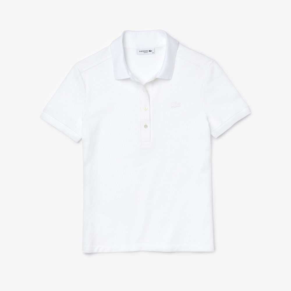 Lacoste Slim Fit Stretch Bomull Pique Vita | KQHDZ-1548