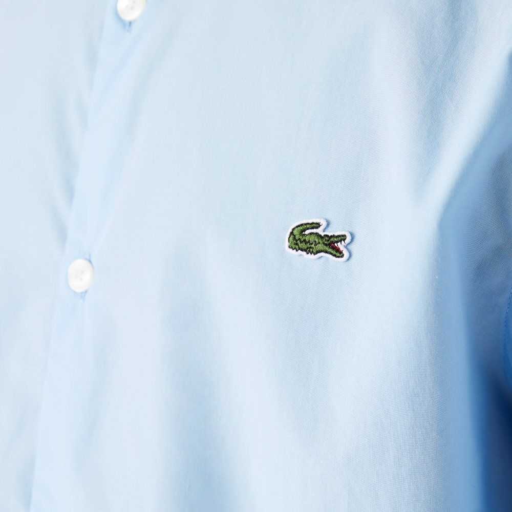 Lacoste Slim Fit Stretch Bomull Poplin Blå | HCBNV-2560